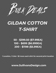 Bulk Single Color Gildan Cotton T-Shirt